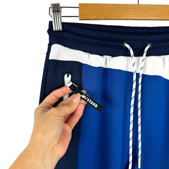 New Balance x STAUD High Waist Track Pants in Blue Quartz Size XS Performance - Picture 7 of 16